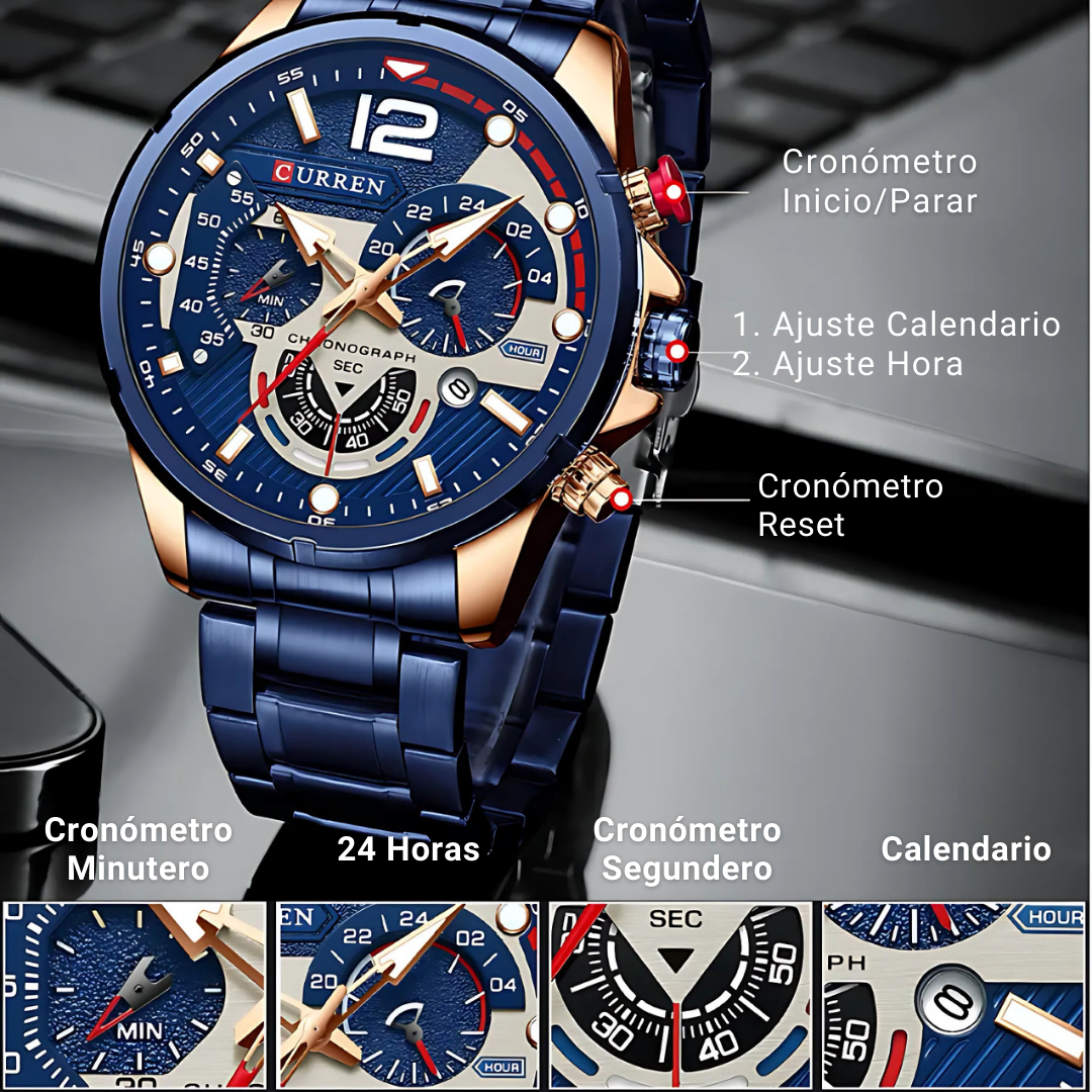 CR MONZA - Reloj Sumergible en Acero Masculino