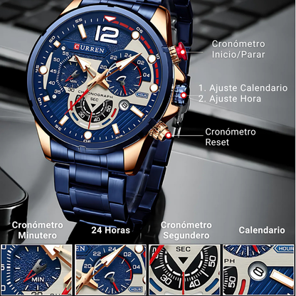 CR MONZA - Reloj Sumergible en Acero Masculino
